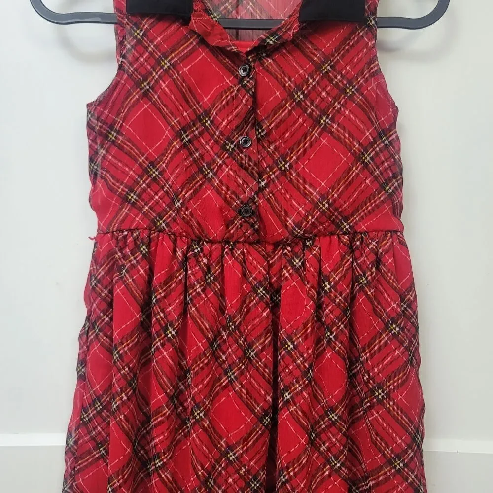 Self esteem plaid sleeveless dress, size 8